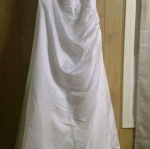 Size 20W White Side Drape Bridal Dress